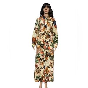 Floral Long Sleeve Maxi Dress